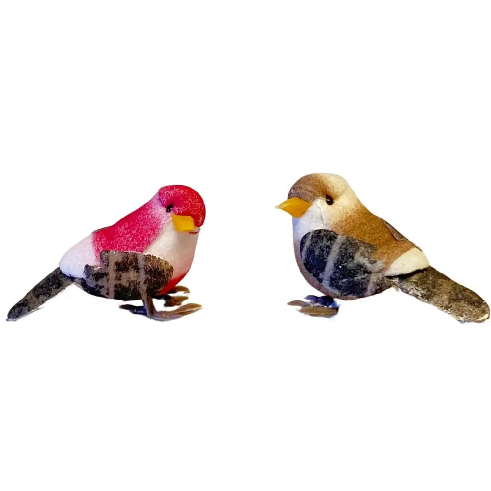 Set of Two Assorted Polystyrene Birds for 30–35 cm Nativity Figures
