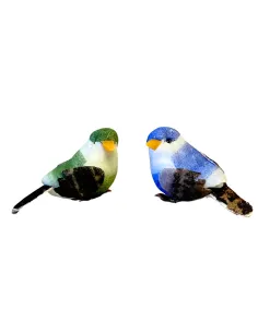 Set 2 uccellini colori assortiti in polistirene per statue da 30-35 cm 2