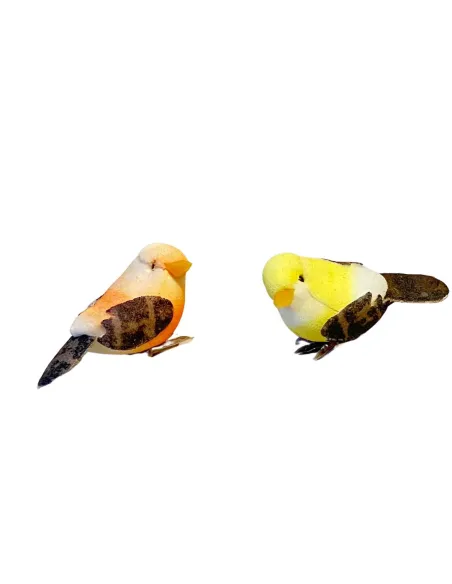 Set 2 uccellini colori assortiti in polistirene per statue da 30-35 cm