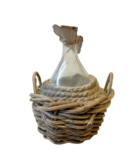 Damigiana classica in vetro per statue da 25 cm