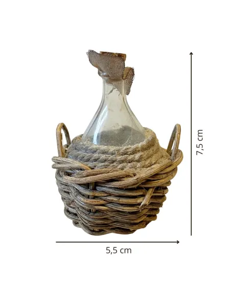 Damigiana classica in vetro per statue da 25 cm