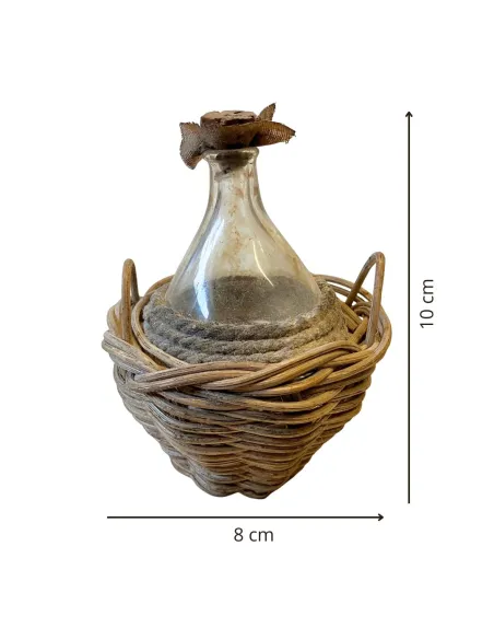 Damigiana classica in vetro per statue da 30 cm