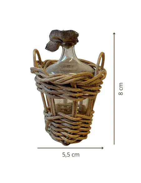 Damigiana conica in vetro per statue da 25 cm