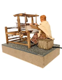 Animated Traditional Weaver at a Loom - 30 cm 2
