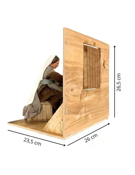 Donna che culla bambino in movimento 30 cm