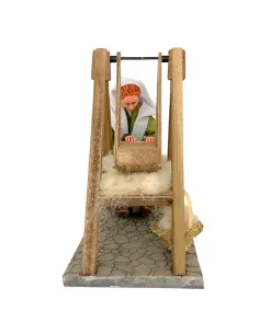 Animated Palestinian Woman Carding Wool - 30 cm 2