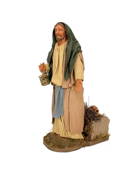San Giuseppe in terracotta in movimento 30 cm