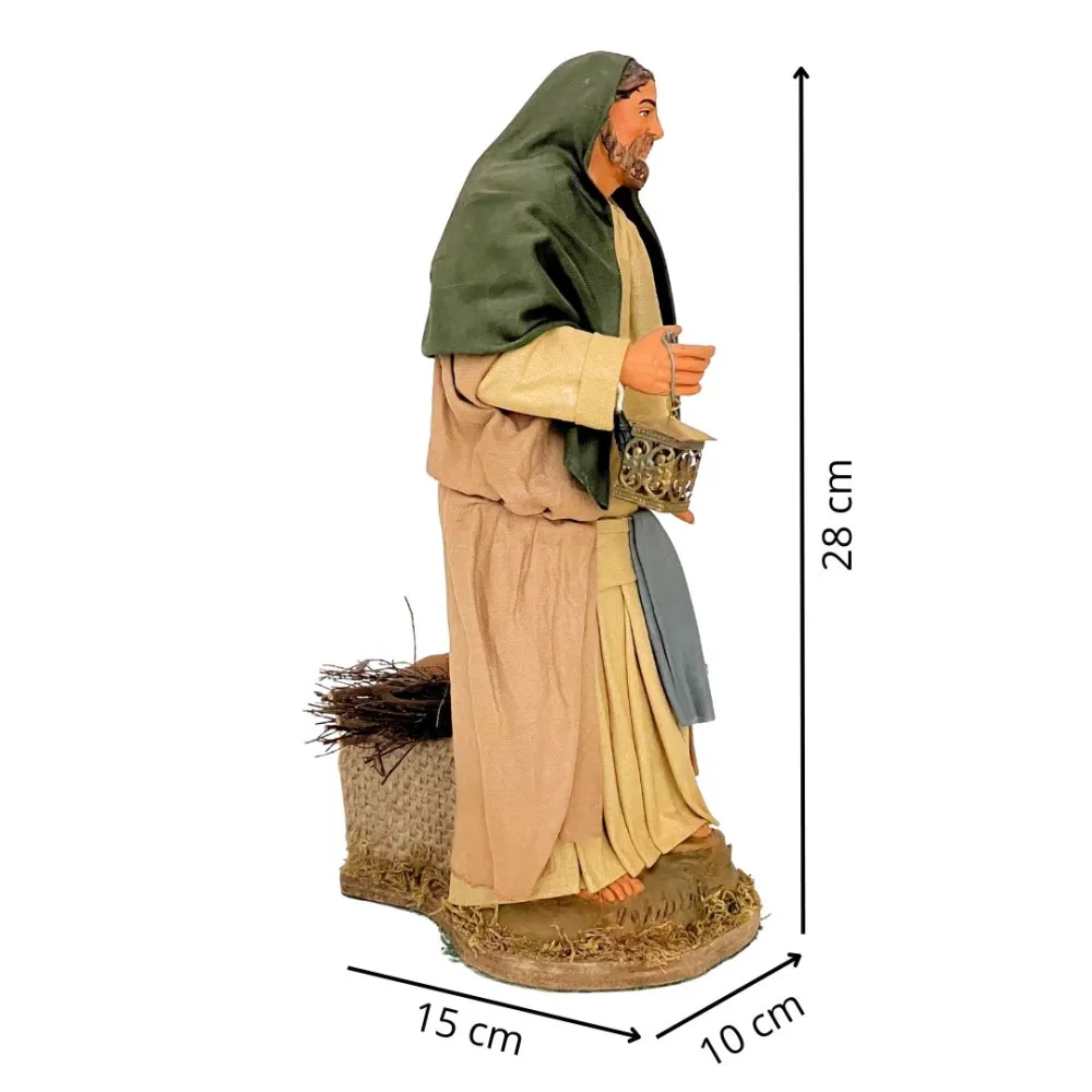 Animated 30 cm Terracotta Saint Joseph