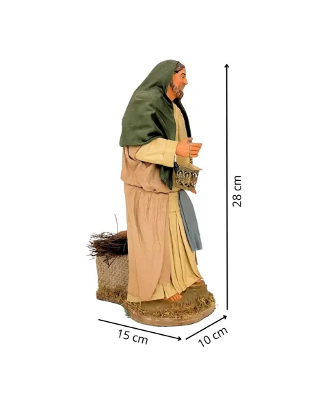 San Giuseppe in terracotta in movimento 30 cm