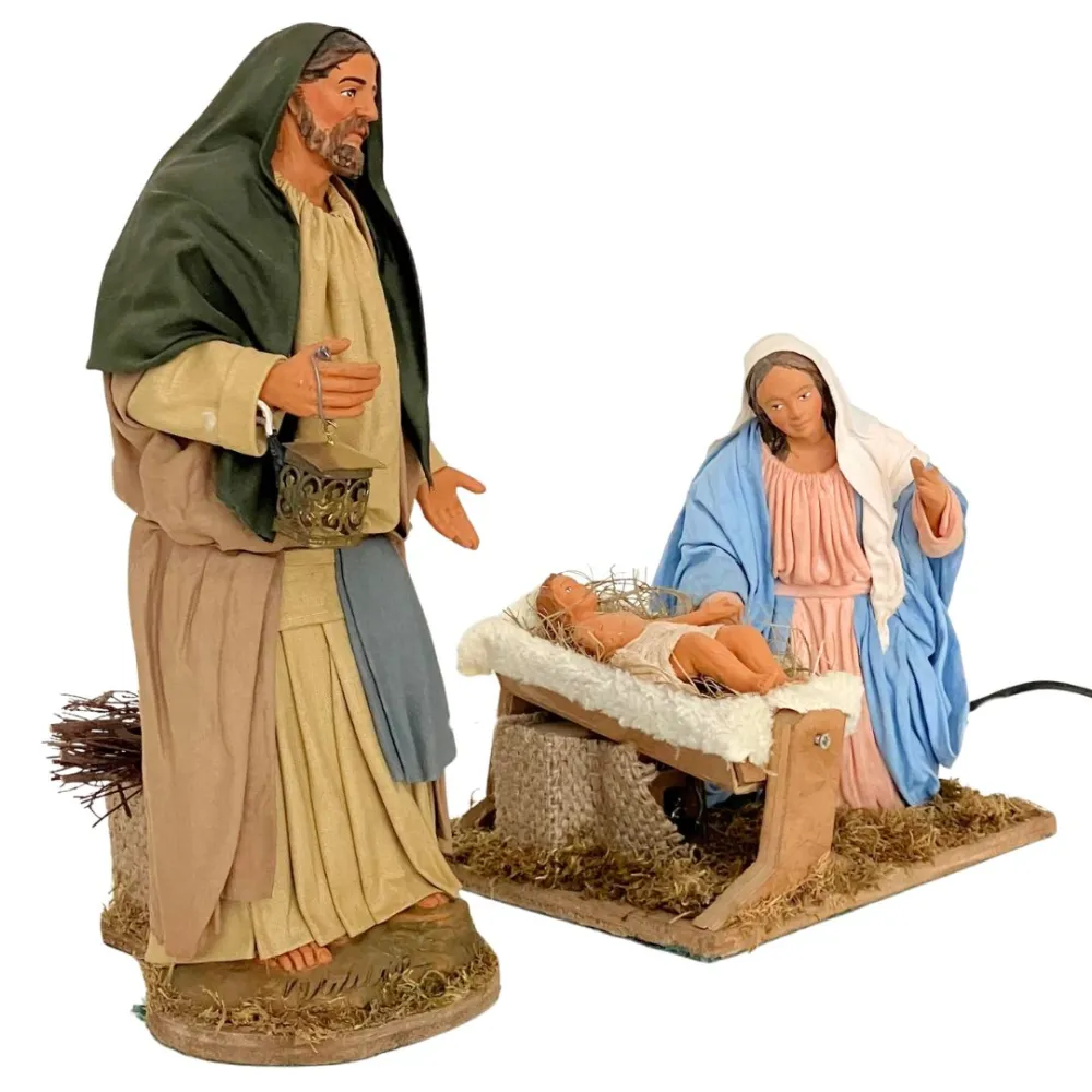 Animated 30 cm Terracotta Nativity