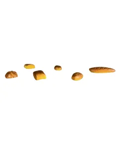 Set of Six Assorted Plaster Breads for 10–15 cm Nativity Figures 2