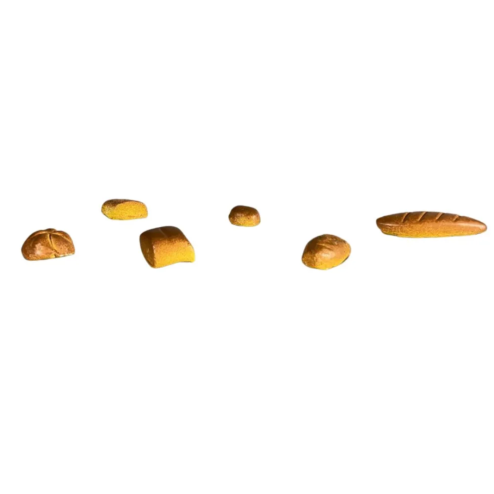 Set of Six Assorted Plaster Breads for 10–15 cm Nativity Figures