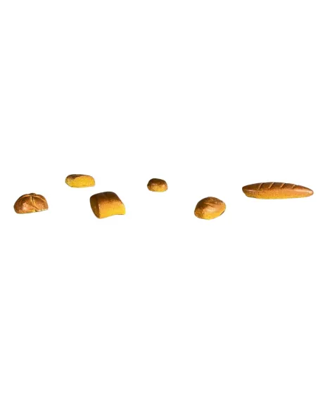 Set of Six Assorted Plaster Breads for 10–15 cm Nativity Figures