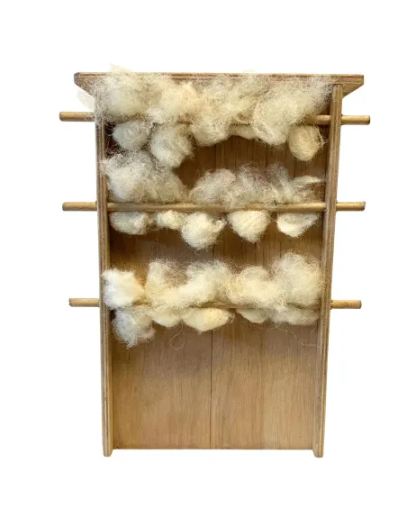 Carded wool drying rack for 30 cm nativity figures
