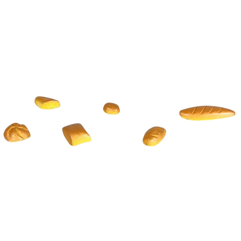 Set of Six Assorted Plaster Breads for 10–15 cm Nativity Figures