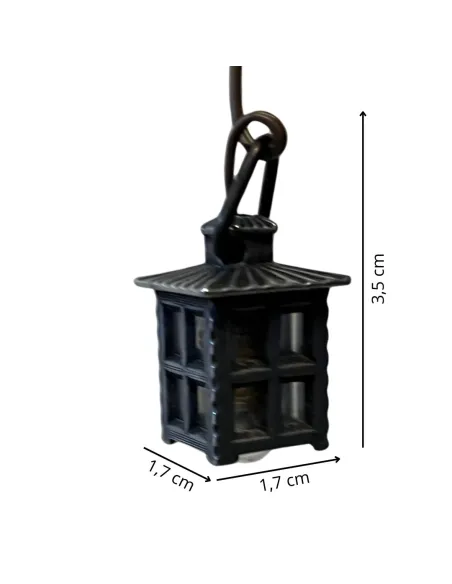 Lanterna in metallo per statue da 12-15 cm