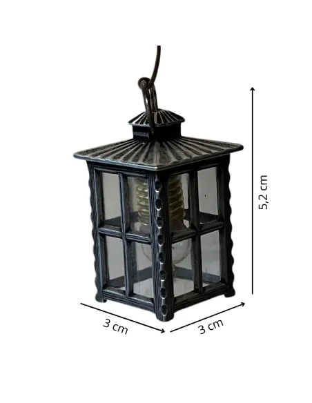 Lanterna in metallo per statue da 30-35 cm