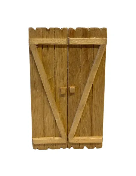 Rectangular double-door gate for 10 cm Nativity figures
