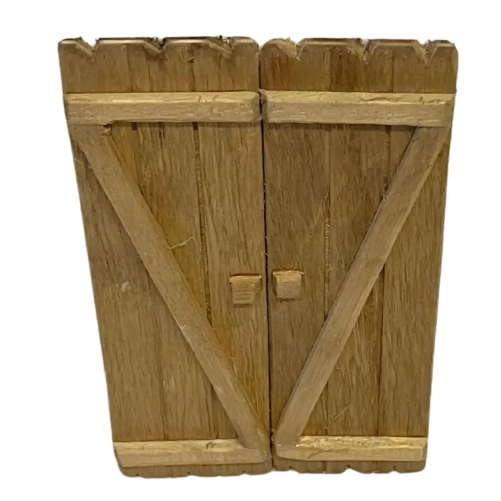 Rectangular double-door gate for 10 cm Nativity figures