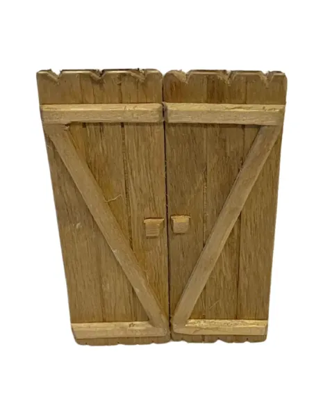 Rectangular double-door gate for 10 cm Nativity figures