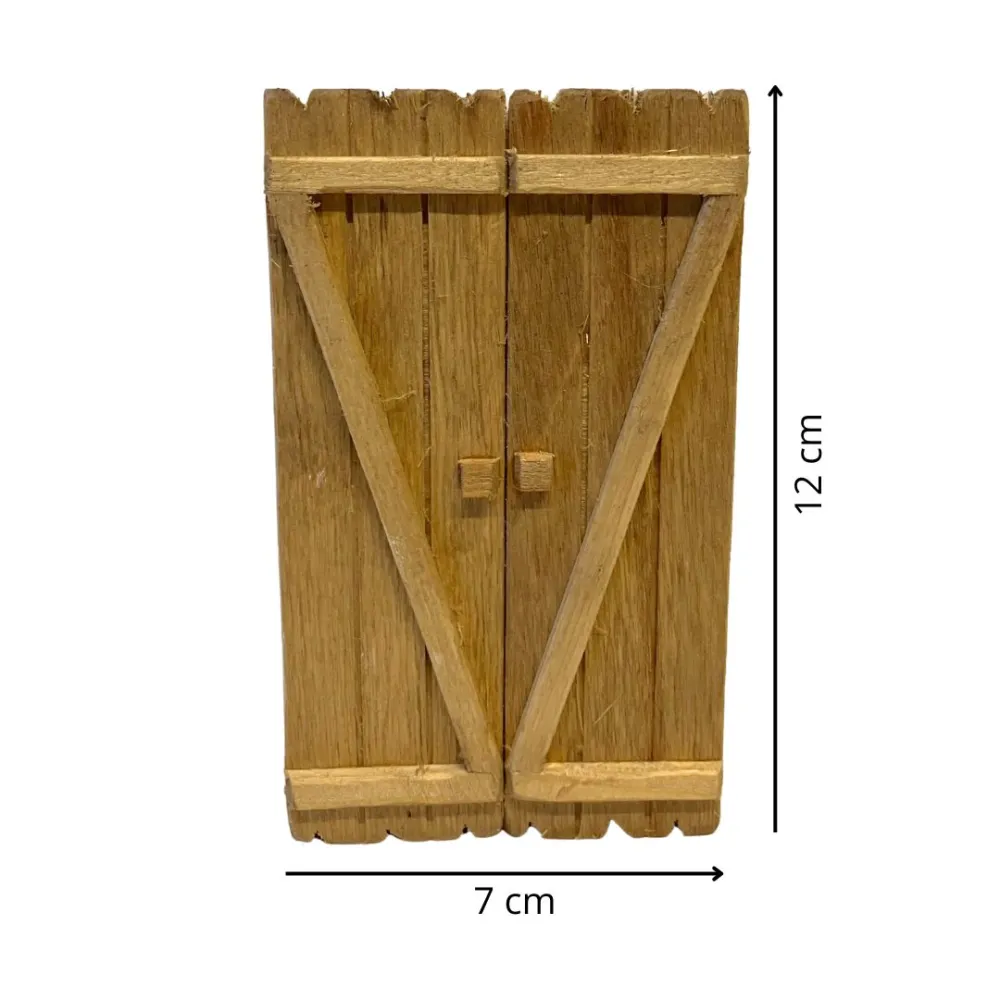 Rectangular double-door gate for 10 cm Nativity figures