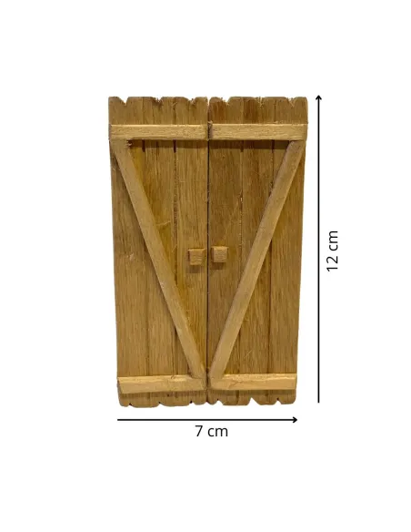 Rectangular double-door gate for 10 cm Nativity figures