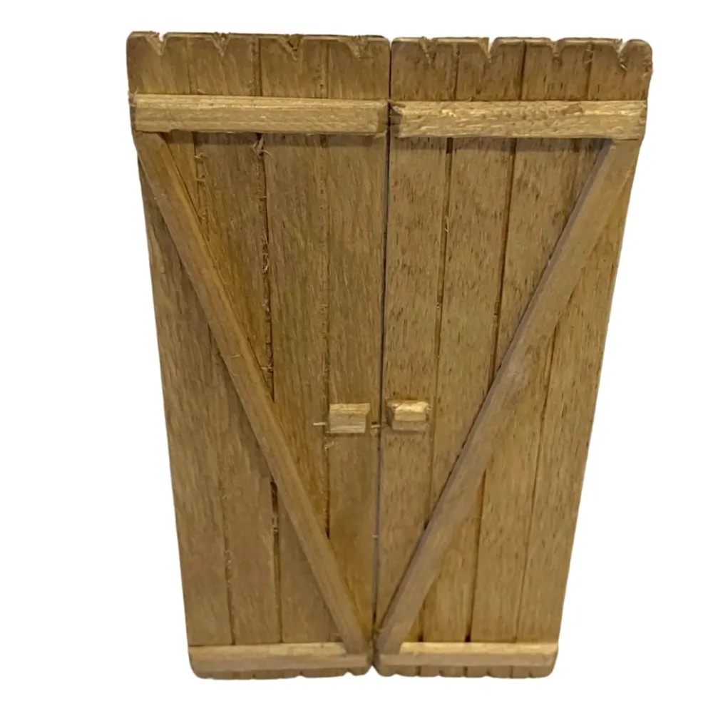 Rectangular double-door gate for 15 cm Nativity figures