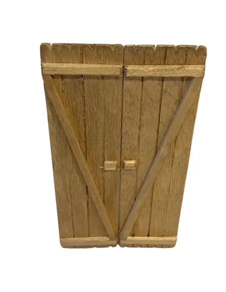 Rectangular double-door gate for 15 cm Nativity figures