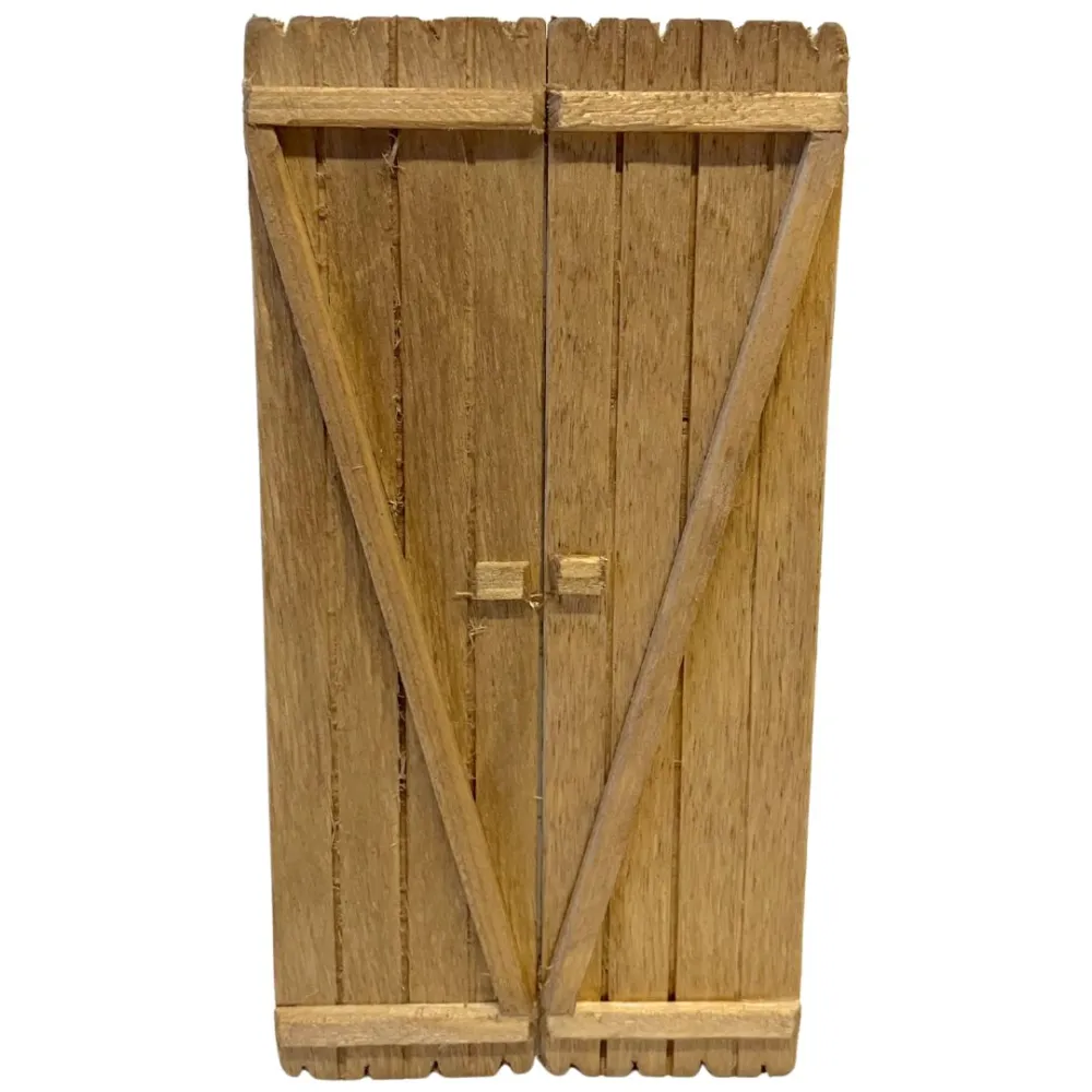 Rectangular double-door gate for 15 cm Nativity figures