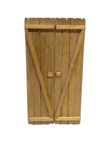 Rectangular double-door gate for 15 cm Nativity figures