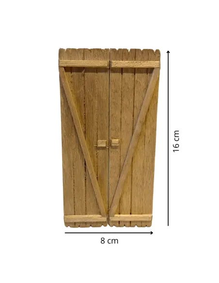 Portone rettangolare a due ante per statue da 15 cm