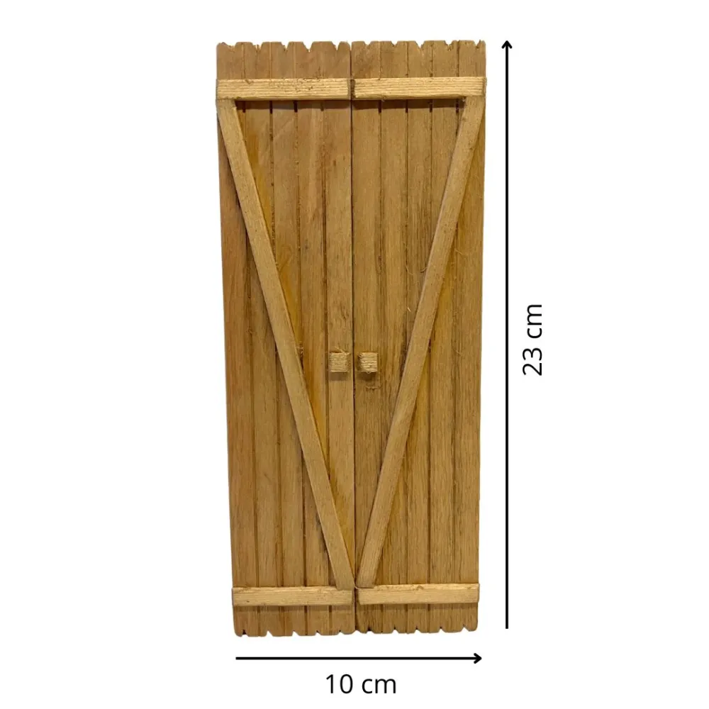 Rectangular double-door gate for 20 cm Nativity figures
