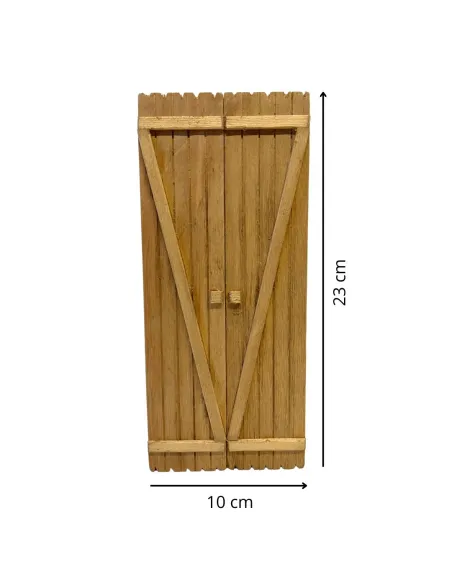 Rectangular double-door gate for 20 cm Nativity figures