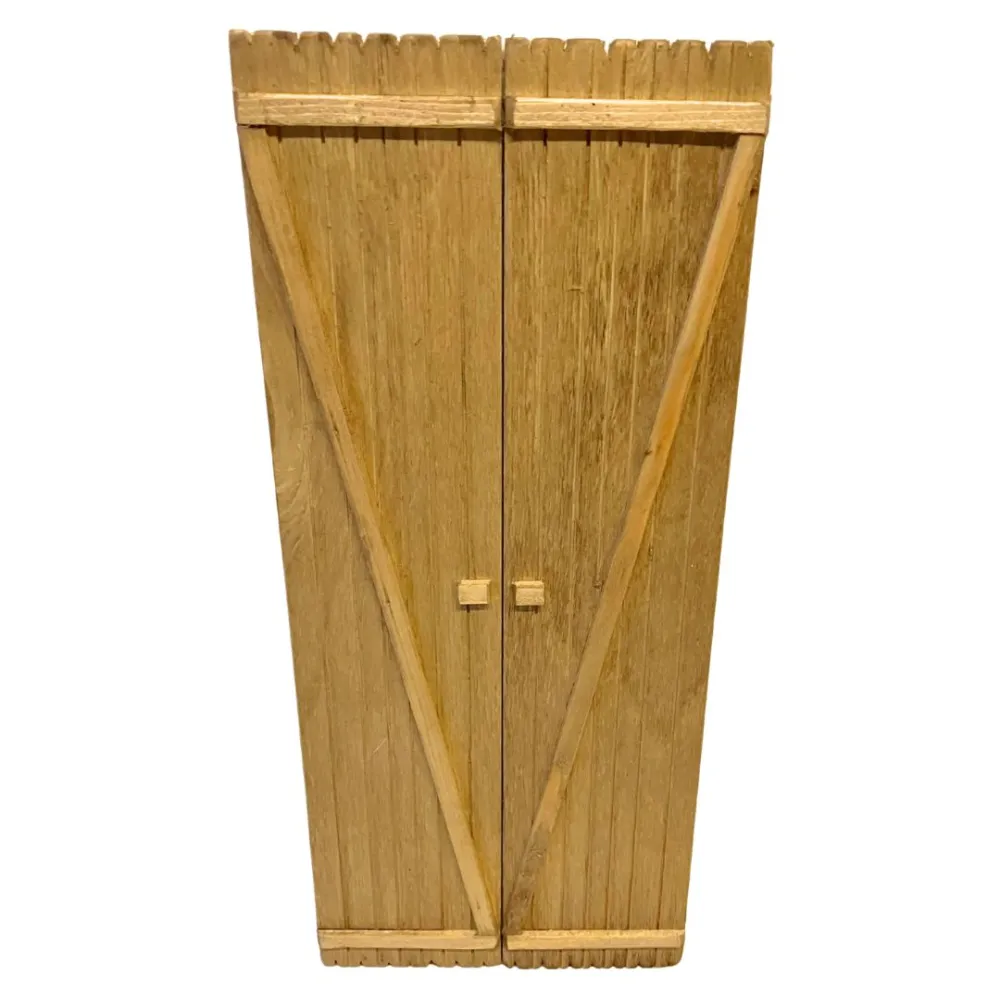 Rectangular double-door gate for 30 cm Nativity figures