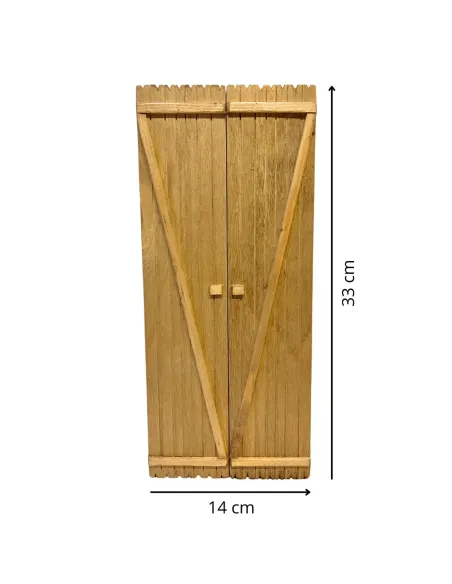 Rectangular double-door gate for 30 cm Nativity figures