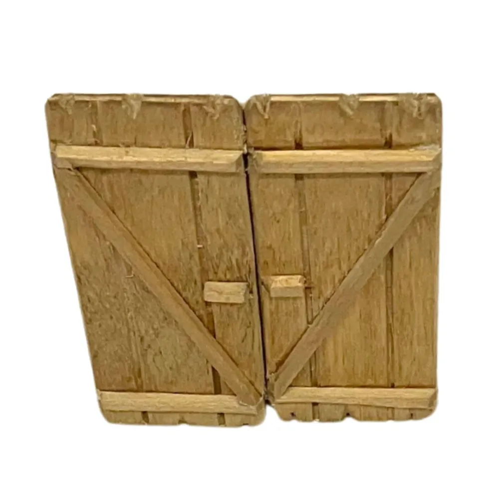 Rectangular double-door gate for 5 cm Nativity figures