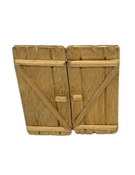 Rectangular double-door gate for 5 cm Nativity figures