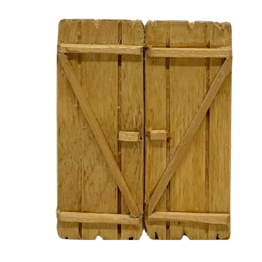 Rectangular double-door gate for 5 cm Nativity figures