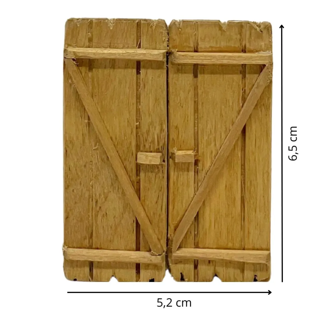 Rectangular double-door gate for 5 cm Nativity figures