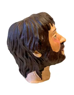 Bearded Man Head with Long Hair for 30 cm Nativity Figures 2