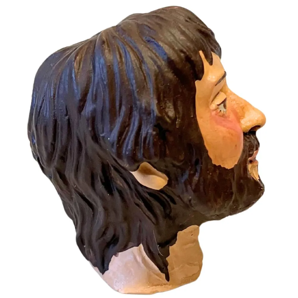 Bearded Man Head with Long Hair for 30 cm Nativity Figures