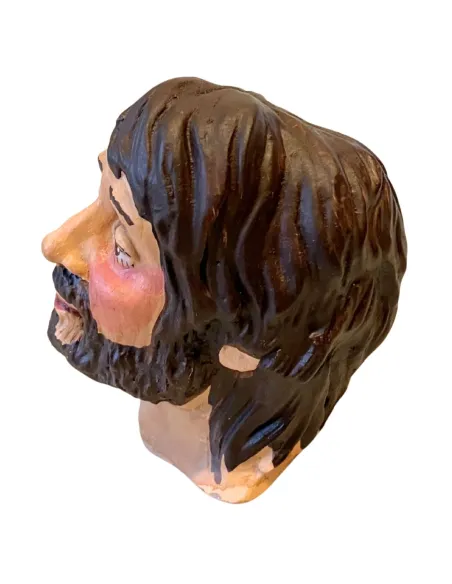 Volto uomo con barba e capelli lunghi per 30 cm