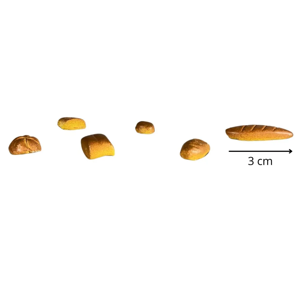 Set of Six Assorted Plaster Breads for 10–15 cm Nativity Figures