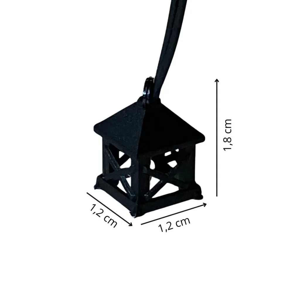 Mini PVC lantern with built-in light, for 10 cm Nativity figures