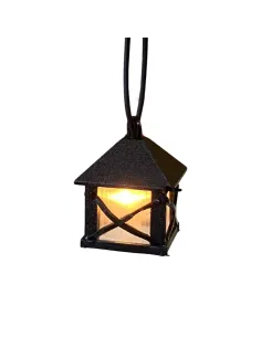 Mini PVC lantern with built-in light, for 20 cm Nativity figures