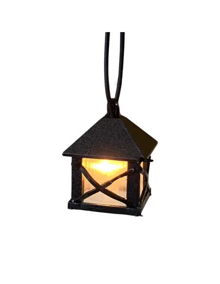 Lanternino in pvc completo di lampada per statue da 20 cm