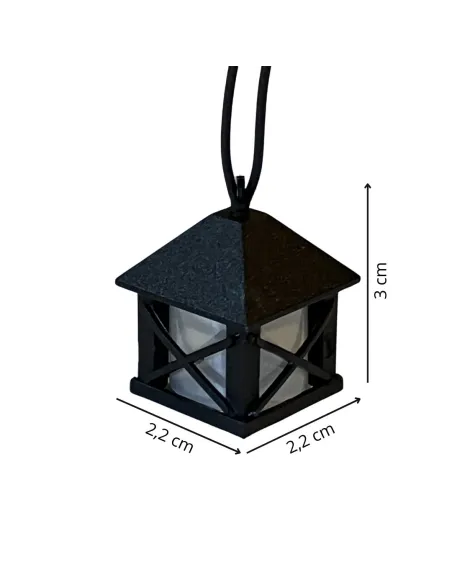 Mini PVC lantern with built-in light, for 20 cm Nativity figures