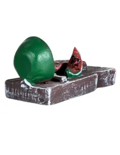 Tagliere con anguria in resina per statue da 10-15 cm 2