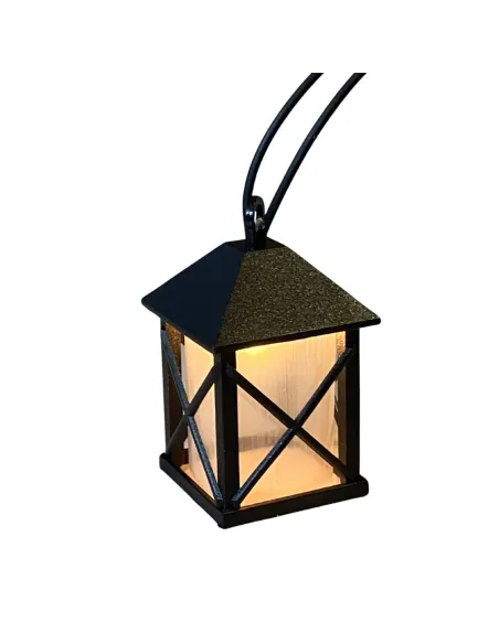 Mini PVC lantern with built-in light, for 30 cm Nativity figures