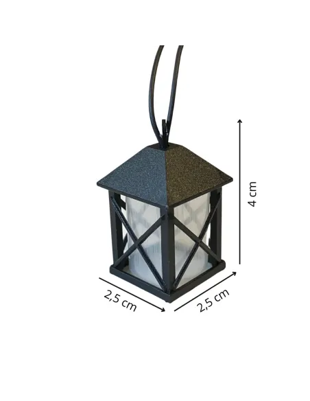 Mini PVC lantern with built-in light, for 30 cm Nativity figures